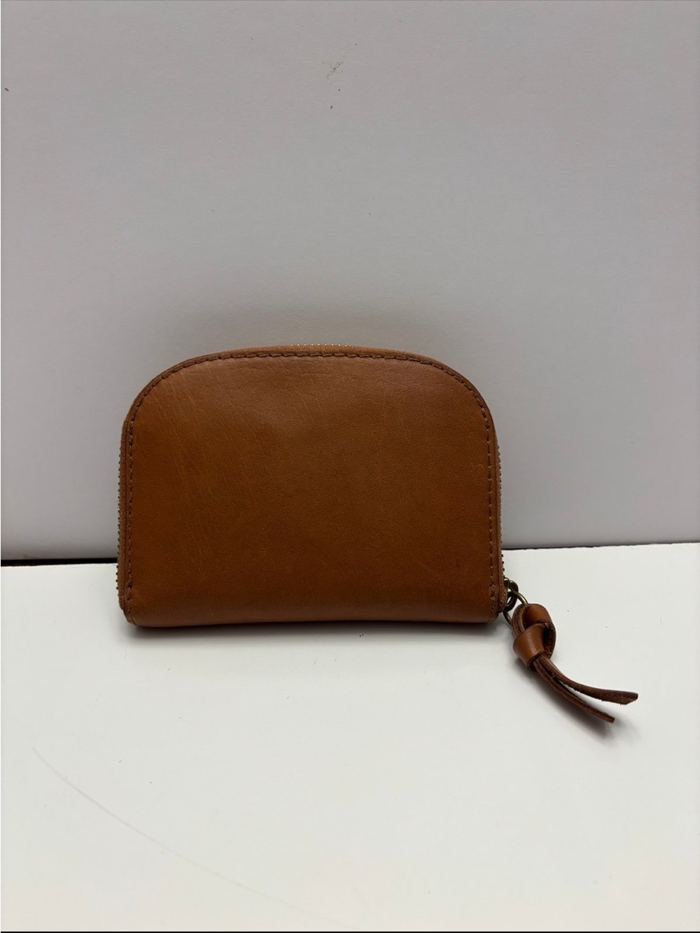 Madewell brown/orange leather wallet